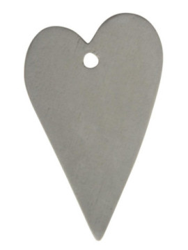 Šedé dekorativní srdíčko - dřevěná přízdoba1