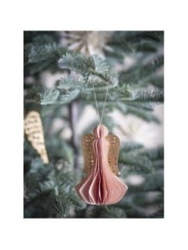 Papírová vánoční ozdoba Bloomingville anděl Ingi Rose 