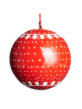 Vánoční ozdoba Koulička Red / White dots1