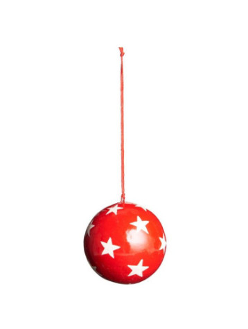 Vánoční ozdoba Koulička Red / White stars