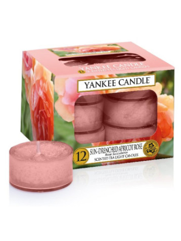 YANKEE CANDLE SUN-DRENCHED APRICOT ROSE VONNÁ ČAJOVÁ SVÍČKA