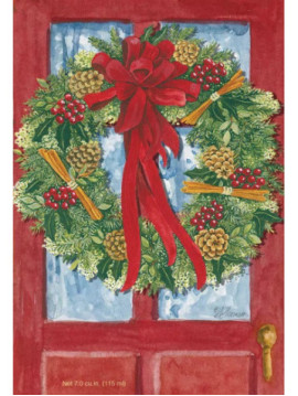 Red Door Wreath