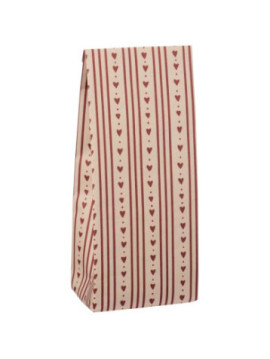Dárkový papírový sáček Hearts and Stripes - vel. S