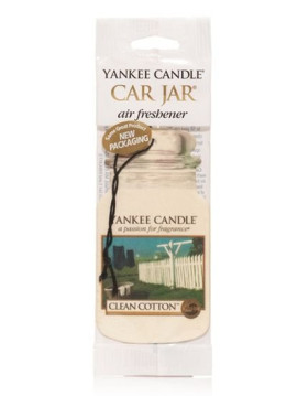 YANKEE CANDLE CLEAN COTTON VŮNĚ DO AUTA - PAPÍROVÁ AUTO VISAČKA