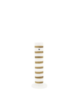 Keramický svícen / vázička s proužky Brown Stripes 15 cm
