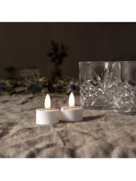 Čajová svíčka LED FLAMME set 2 ks bílá 