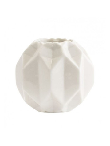 Vázička Flexagon glossy white