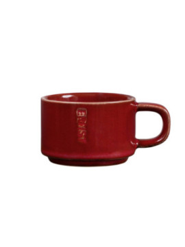 Hladký keramický červený hrníček na espresso ERNST Red 7,5 x 5 cm