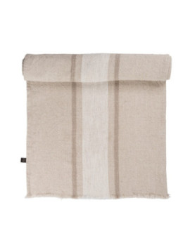 Pololněný běhoun na stůl Natural / White / Beige 45 x 150 cm